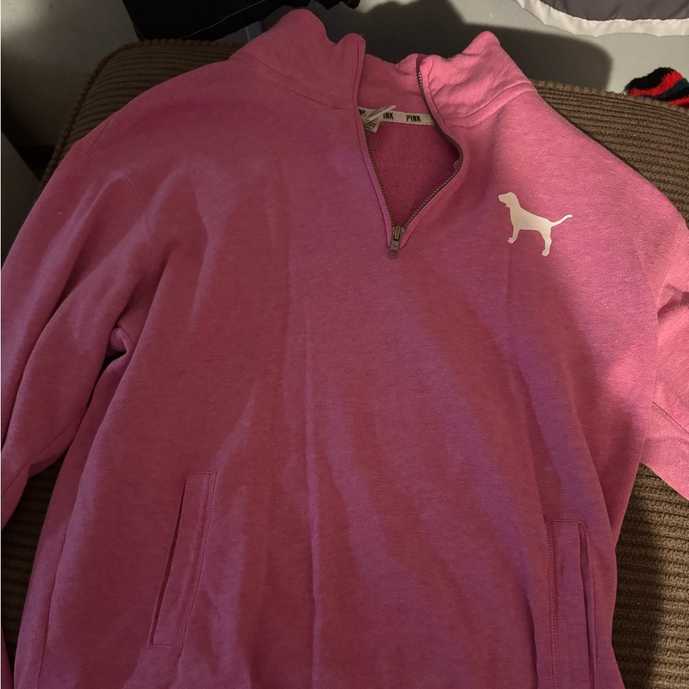 PINK Victoria's Secret Pink Quarter-Zip Hoodie